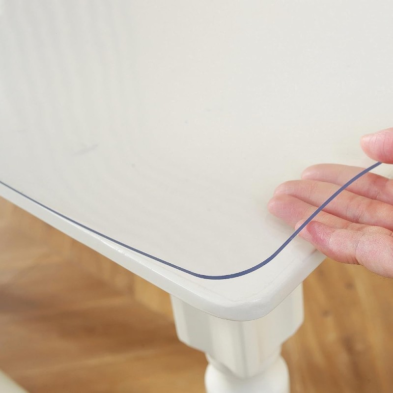 Clear Table Protector 36 x 54 Inch - 1.5mm Thick Plastic Table Cover, Clear T... gallery