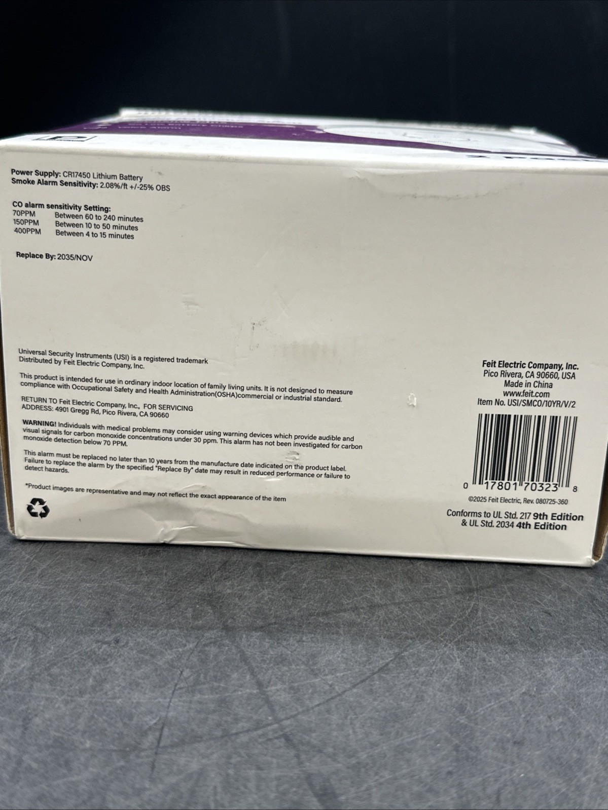USI 2-Pack 10-Year Battery Combination Smoke and Carbon Monoxide Detector. New gallery