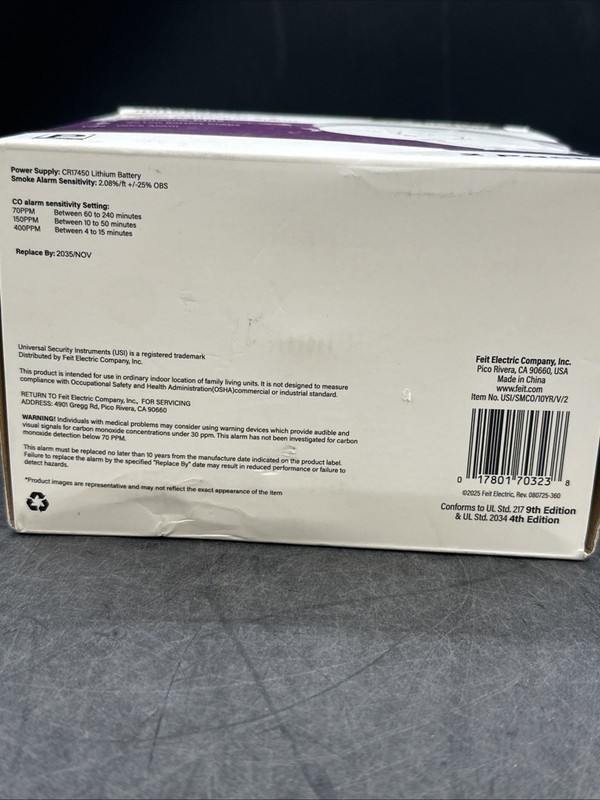 USI 2-Pack 10-Year Battery Combination Smoke and Carbon Monoxide Detector. New gallery