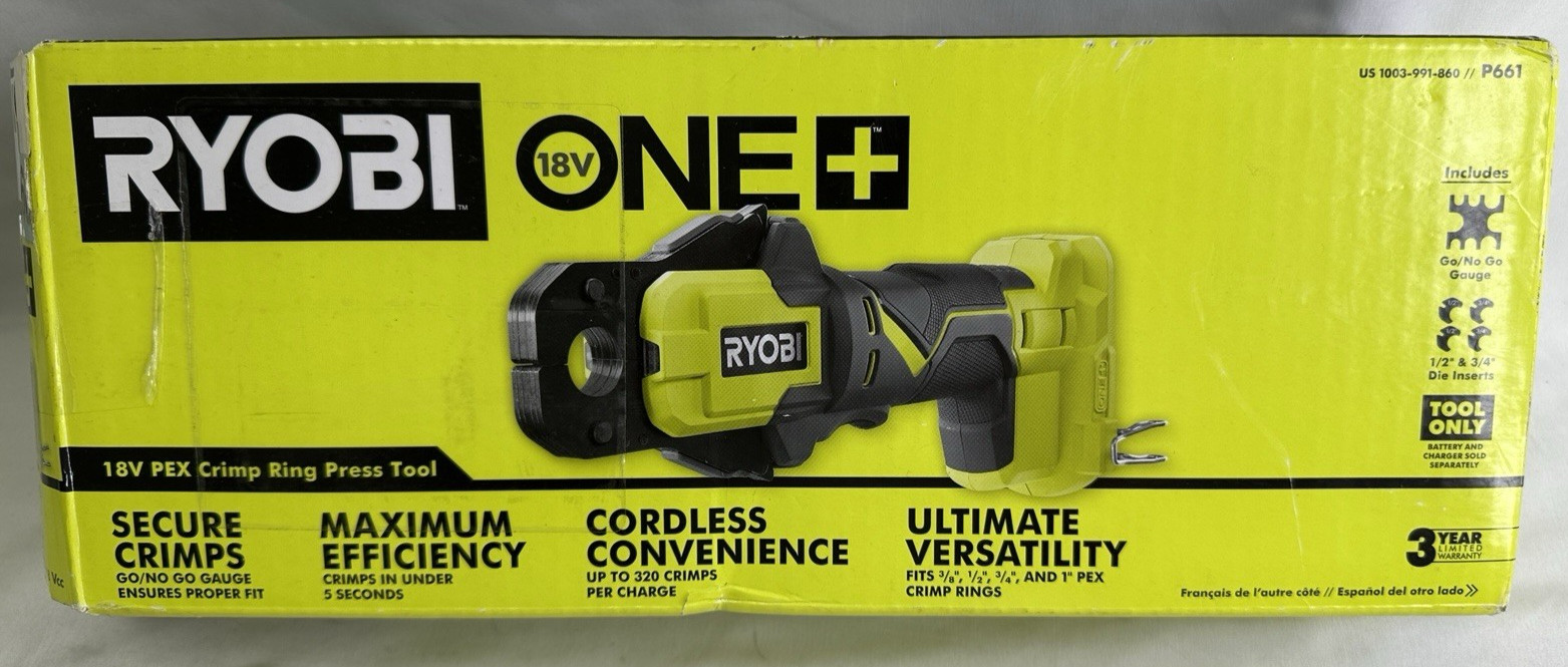 RYOBI ONEAND 18V PEX Crimp Ring Press Tool Tool ONLY P661 gallery