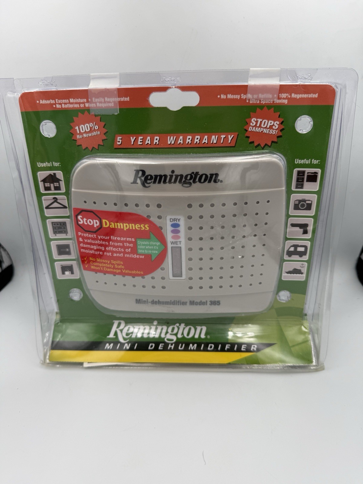 Remington Model Mini-Dehumidifier Absorbs Excess Moisture No Batteries Required gallery