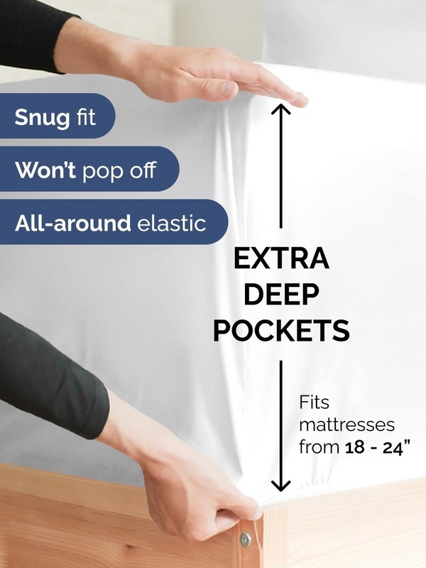 Extra Deep Queen Sheet Set - Soft & Cozy Microfiber Sheets gallery