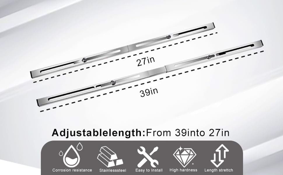 2 Pack Undermount Sink Bracket Heavy Duty 27-39'' 220 lb Shockproof Stainless gallery