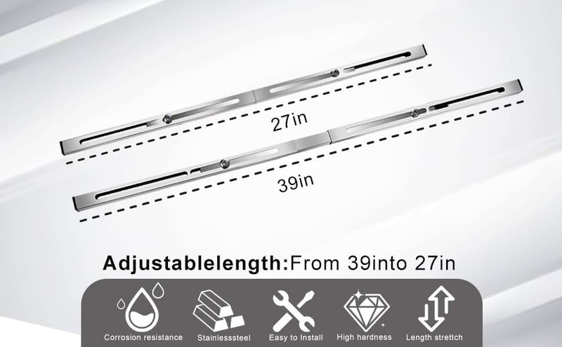 2 Pack Undermount Sink Bracket Heavy Duty 27-39'' 220 lb Shockproof Stainless gallery