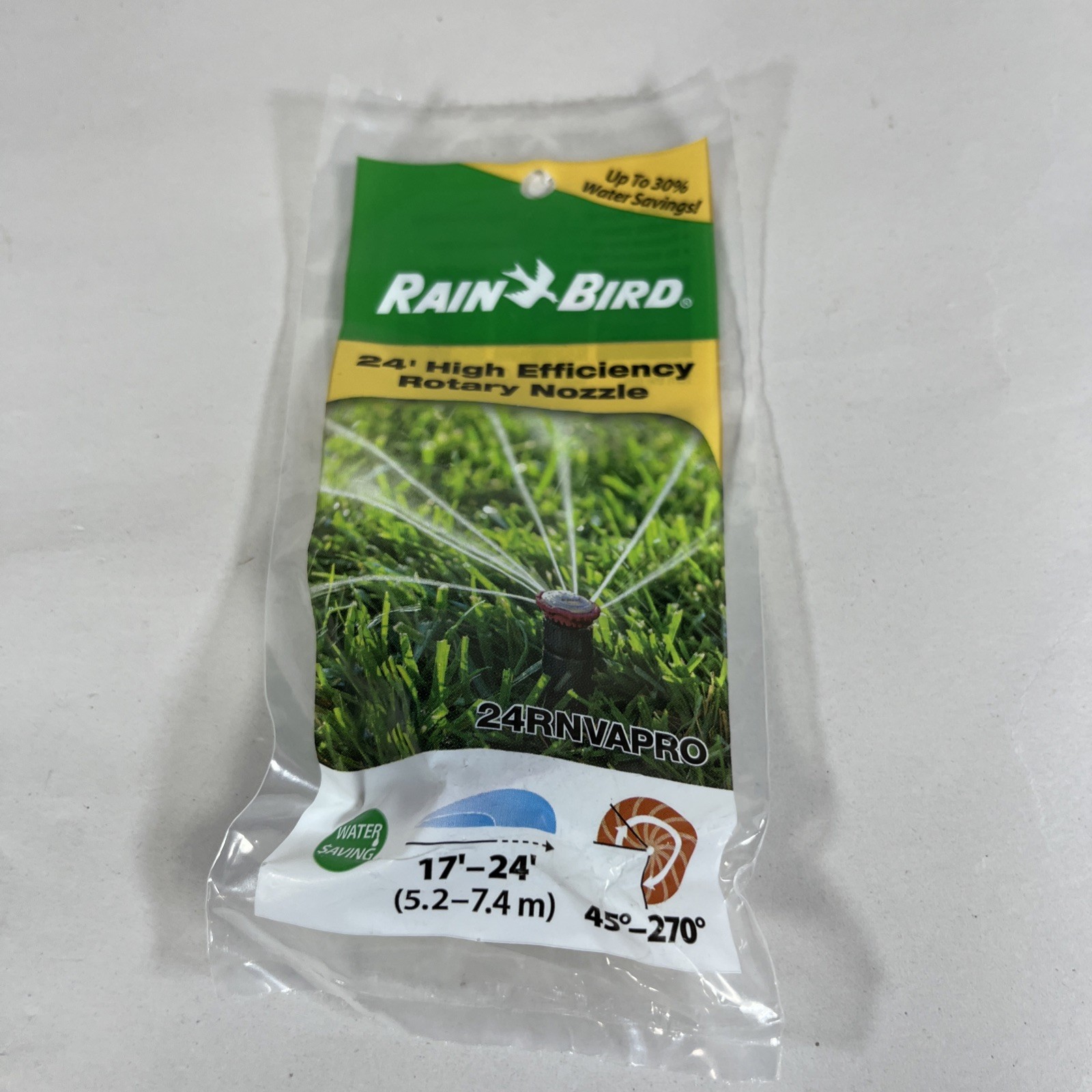Quantity 1 Rain Bird Rotary Sprinkler Nozzle 45-270° Pattern Adjustable 17-24 ft gallery