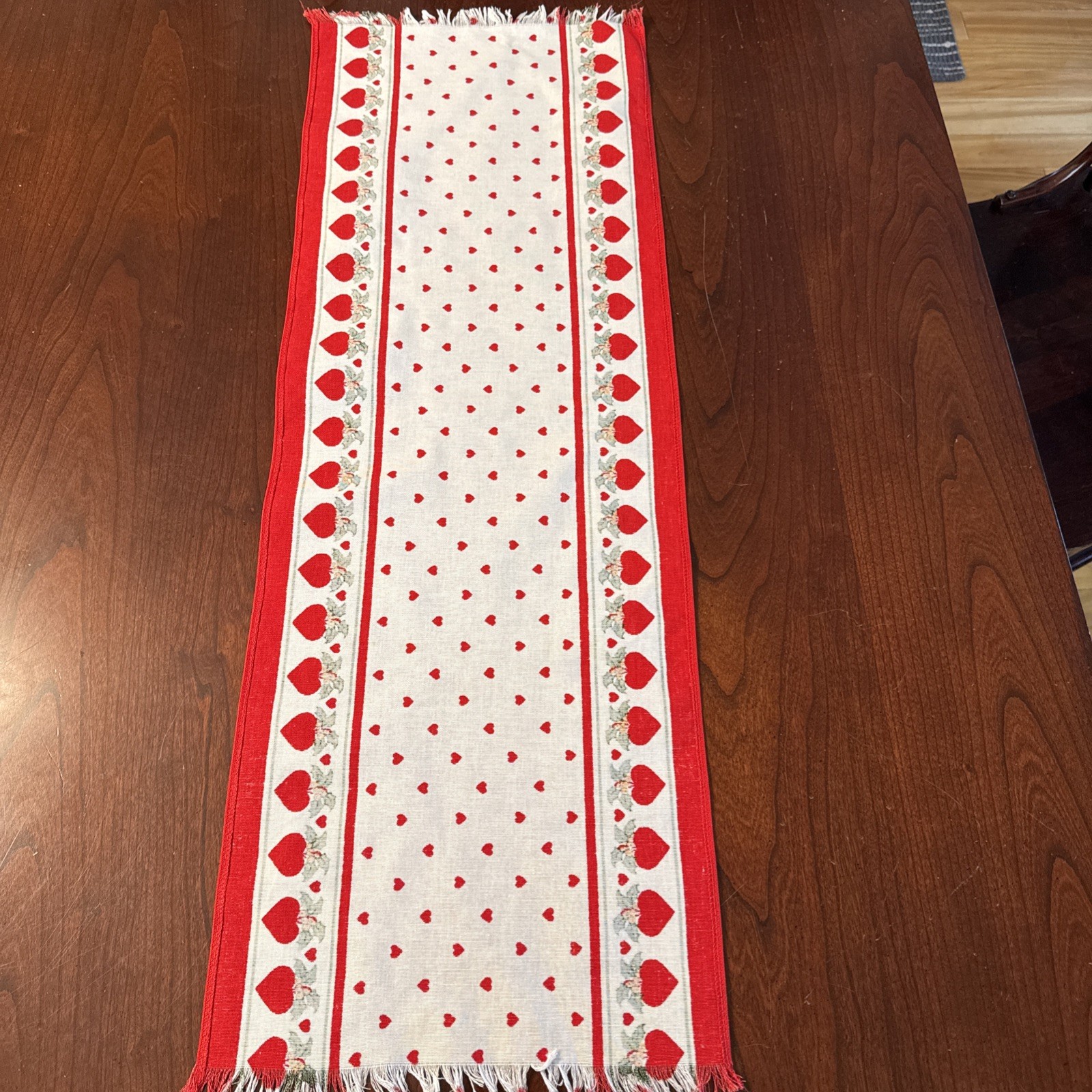 Scandinavian Christmas Table Runner Holiday Home Decor Textiles Linens 14” x 34” gallery