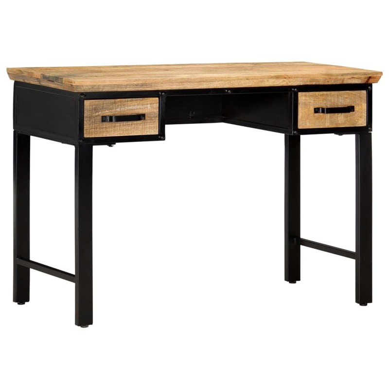 Writing Table Computer Desk Home Office Study Table Solid Mango Wood vidaXL gallery