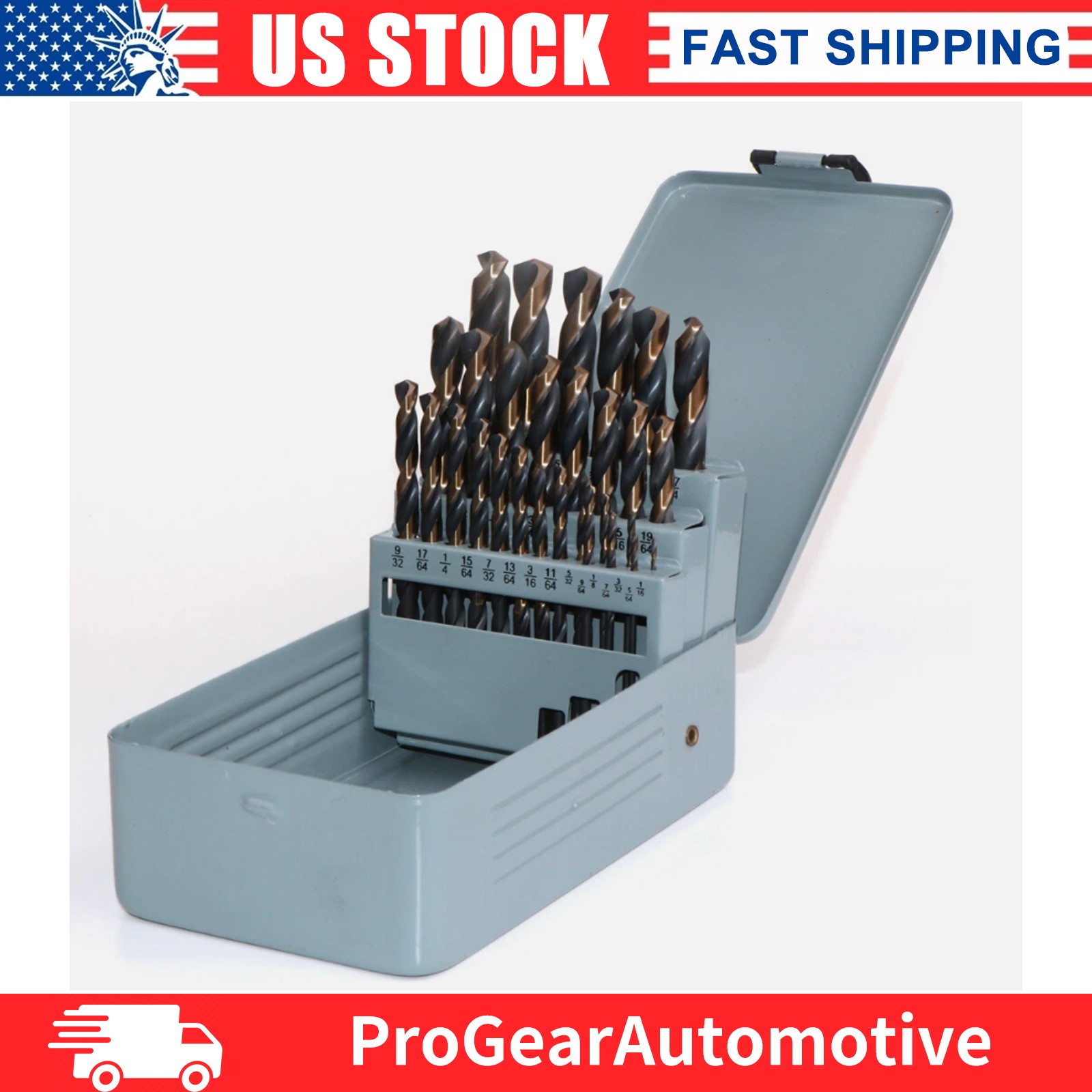 29PCS/Set HSS Drill Bits Black Gold Multi-Bits Twist Drill Bit 1/16"-1/2" gallery