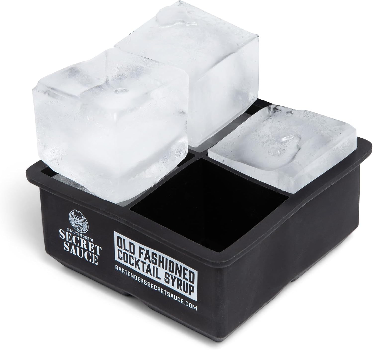 Large Four Cube 2x2 Ice Mold - Perfect for Old Fashioneds and Whiskey Cocktai gallery