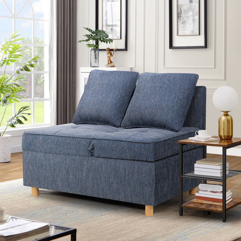 71" 4 in 1 Convertible Sleeper Sofa Bed Linen Loveseat Pull Out Sofa Bed Couch gallery