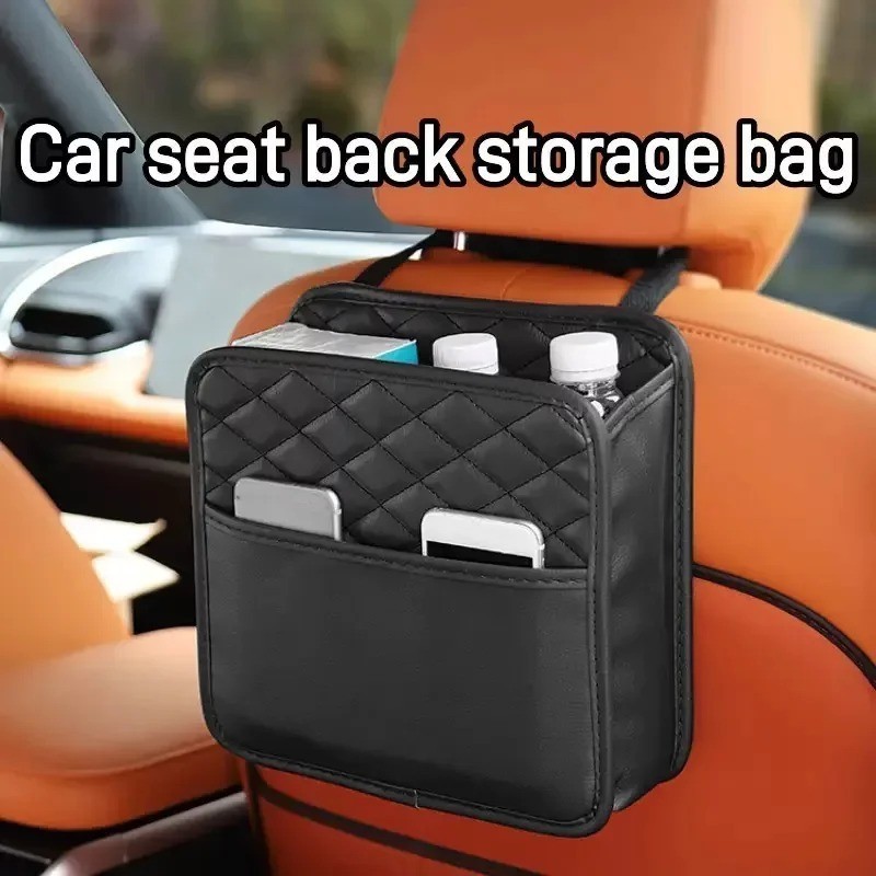 PU Leather Car Seat Organizer Storage Bag All Vehicle Models Auto Accessory gallery