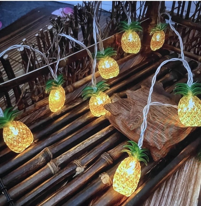 Yellow, Green Pineapple Shaped 20 LED String Lights, 2AA Batteries Not Included gallery