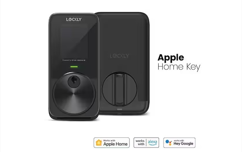 Lockly Pin Genie Pro Smart Lock, Wi-Fi, Siri/Google/Alexa, Keypad, Matte Black gallery
