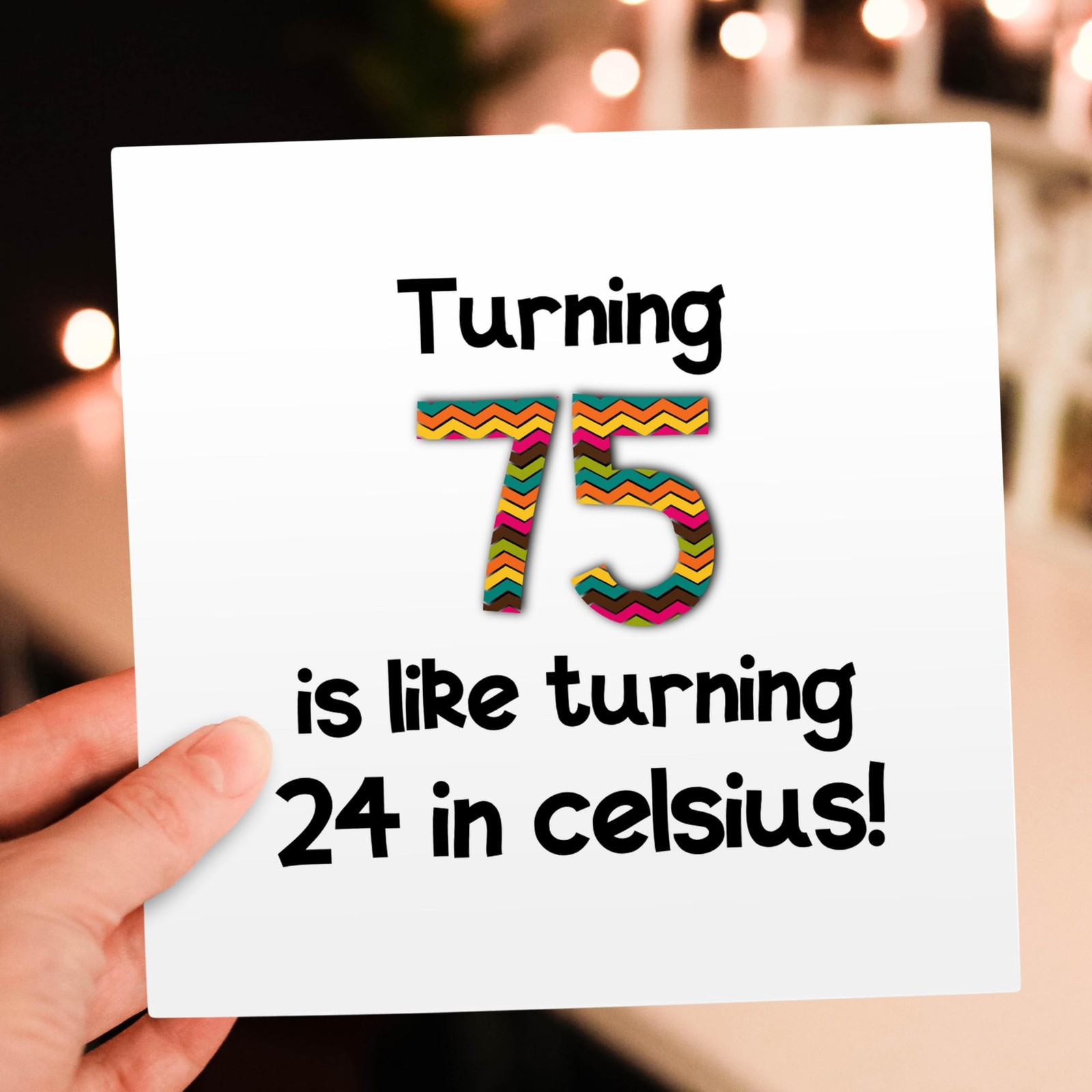 3dRose Humorous "Turning 75 Like 24°C" 75th Birthday Greeting Card gallery