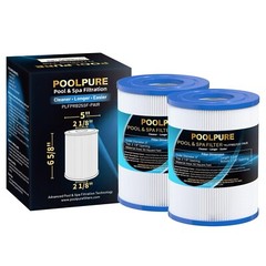 POOLPURE PRB25SF Spa Filter Replaces Unicel C-4405, Filbur FC-2387, PRB25SF-PAIR