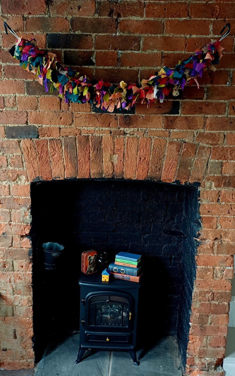 Beautiful multicoloured Sari Silks Garland. Fireplace Decor. Upcycled Gift gallery