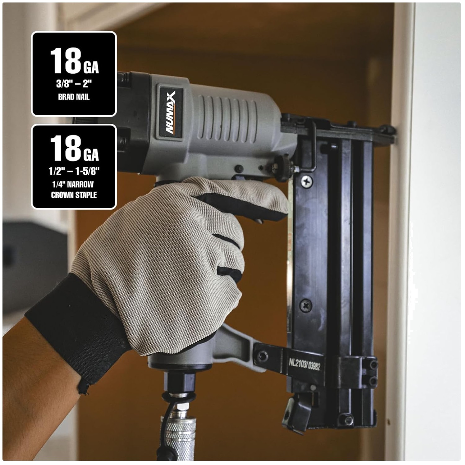 Numax S2-118G2 Pneumatic Nailer/Stapler, Lightweight Design gallery