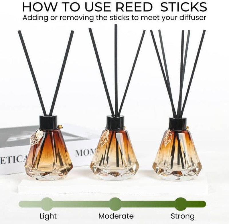 Reed Diffuser, 4Pcs Reed Diffuser Empty Bottles with 20Pcs Reed Diffuser Sticks, gallery