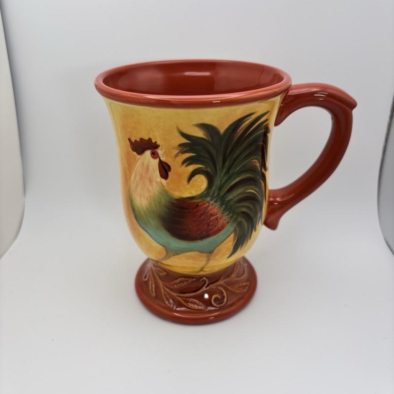 Cracker Barrel Susan Winget Rooster Coffee Mugs Farmhouse Decor Set Of 3 Colors gallery
