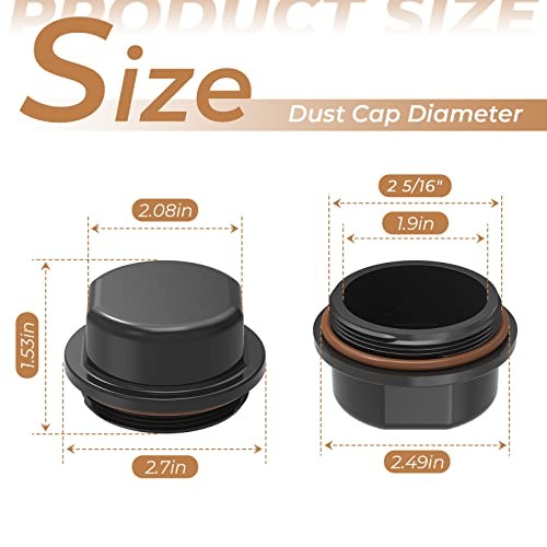 2 Pack 81143 for Dexter Vortex Replacement Caps, K71-G01-73, 21-261, 48355v gallery