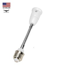 7.8″ Flexible Light Bulb Lamp Socket Adapter Extender 360° Adjustable E26/E27