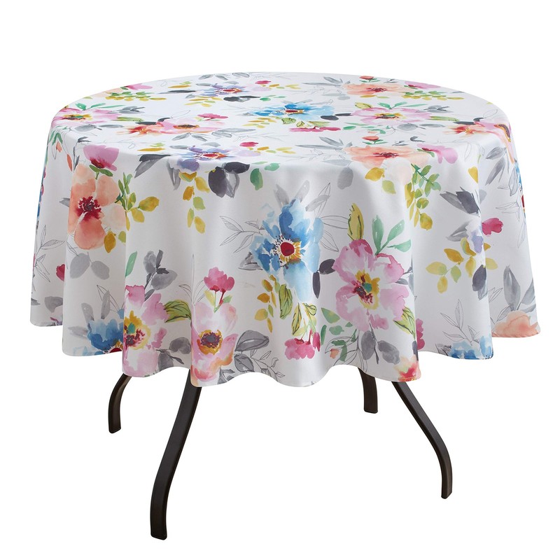 Spillproof Spring/Summer Durable Heavyweight Fabric Indoor Outdoor Tablecloth... gallery