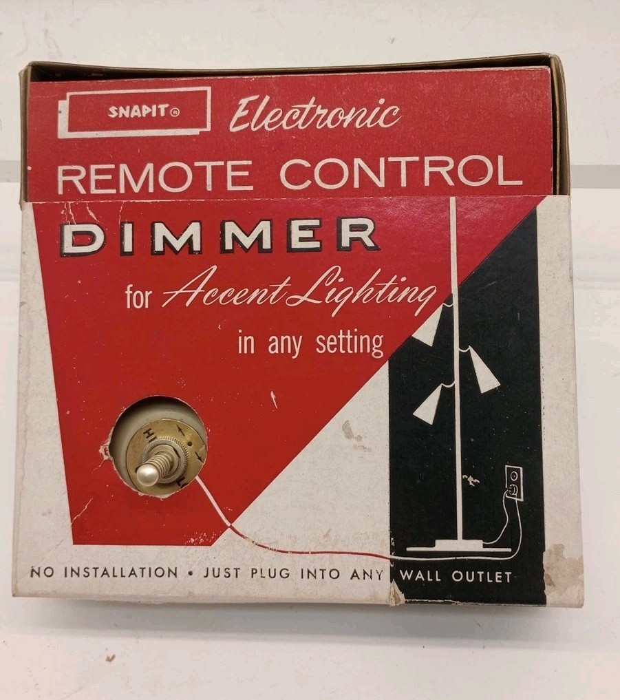 Rare Vtg Snap It Plug-In Remote Control Button Dimmerfor Accent Lighting Look gallery