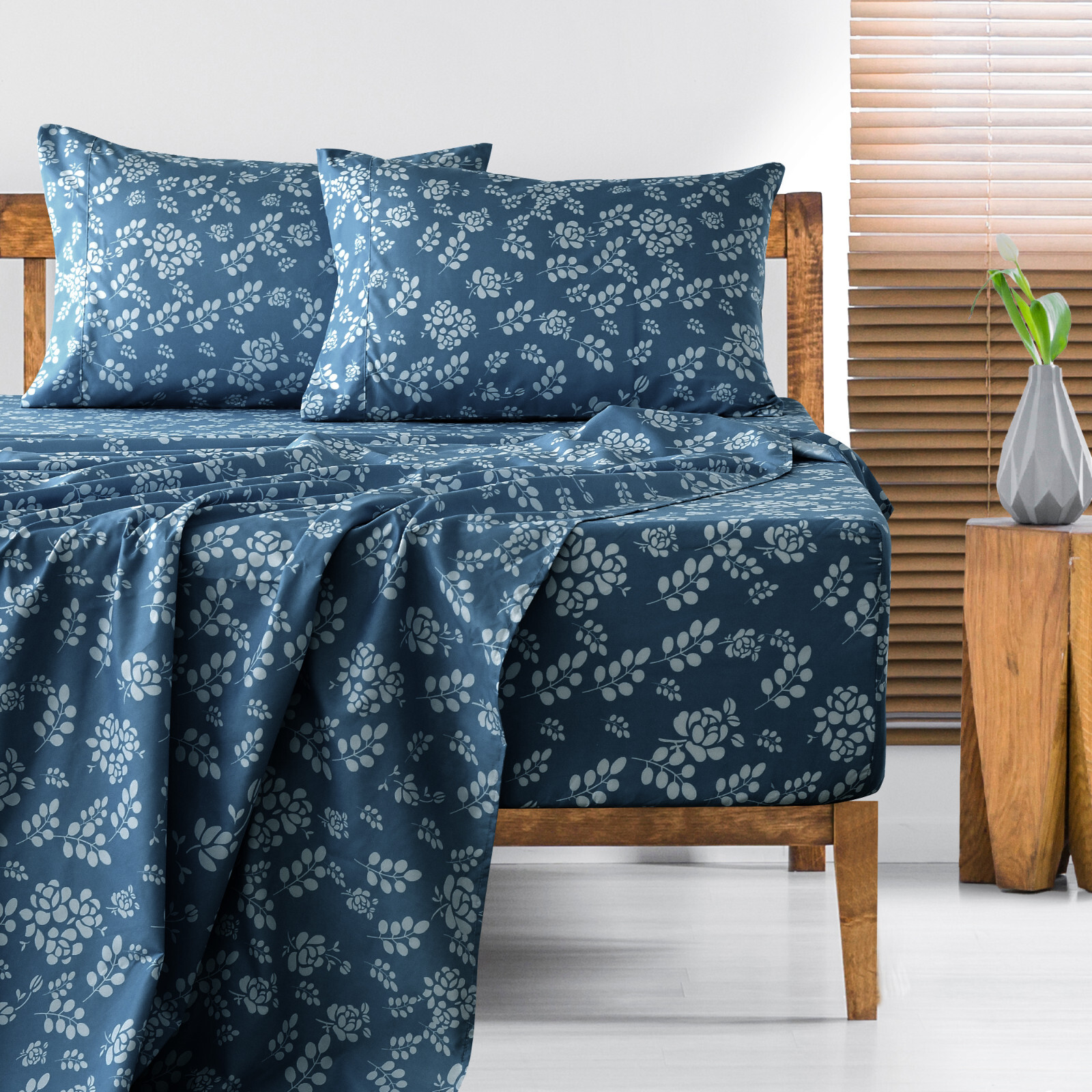 4 Piece Bed Sheet Set Soft Hotel Quality Luxurious Deep Pocket Floral Sheets gallery