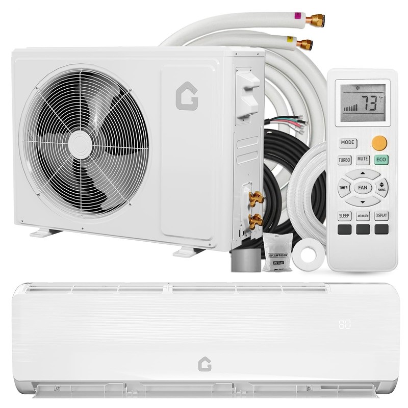 18000 BTU Ductless Mini Split Air Conditioner & Heat Pump AC Inverter w/Kit 230V gallery