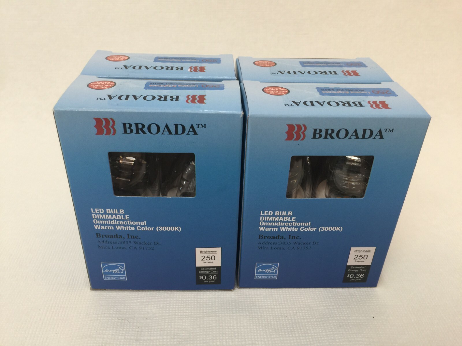 Broada 4 Pack LED Bulbs Dimmable C12 3W Brightness 250 Lumens Warm White 3000K gallery