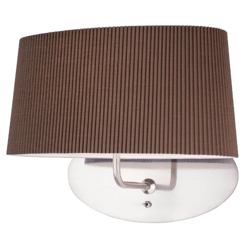 Classic Oval Fabric Wall Lamp with Switch Braun Living Room Design