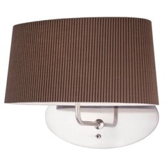 Classic Oval Fabric Wall Lamp with Switch Braun Living Room Design