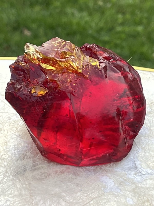 3 Fire Red Slag Glass Cullet Chunks Sorcerer Stone Rock 1 lbs 14 oz gallery