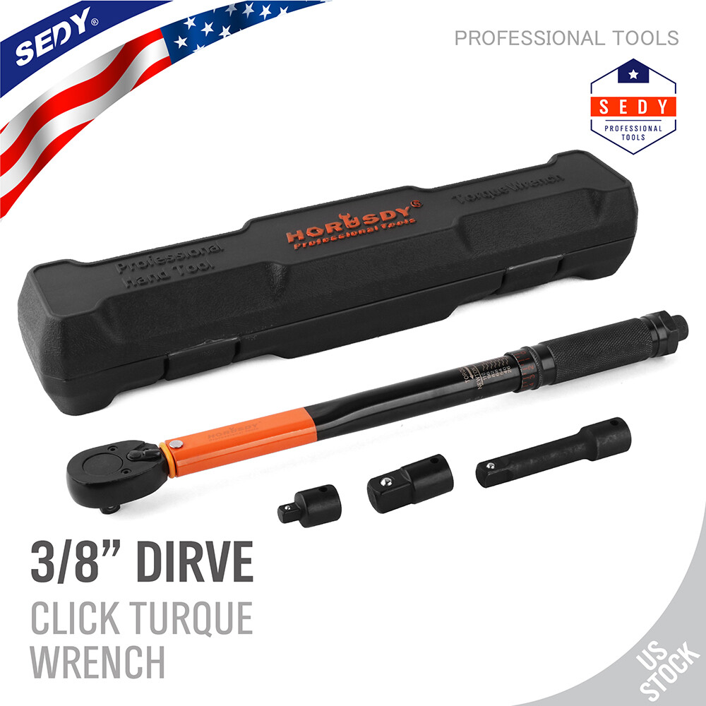 3/8" Drive Click Torque Wrench Snap Socket Ratcheting 10~80 FT-LB/13.6~108.5N-M gallery
