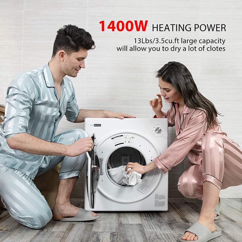 13lb 1500W Compact Portable Electric Clothes Laundry Dryer Machine 4 Drying Mode gallery