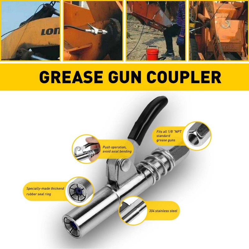 For Universal Vehicles New Locks Grease Coupler for Zerk Grease Fittings 1/8" US gallery