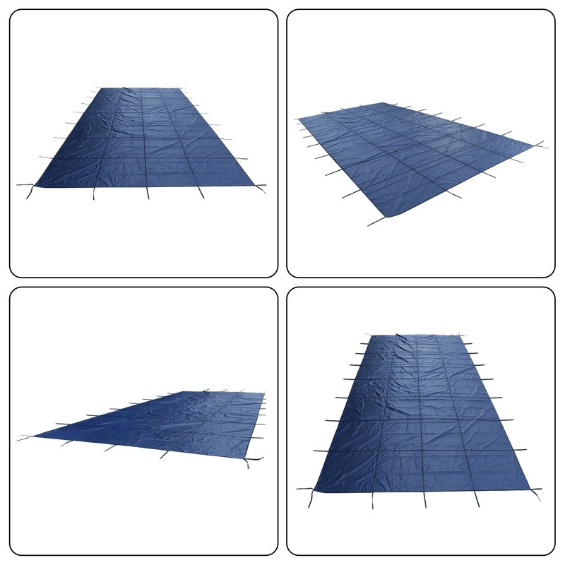 LABLT Blue Inground Heavy-Duty Solid Pool Safety Cover 27 x 47FT Include Tool gallery