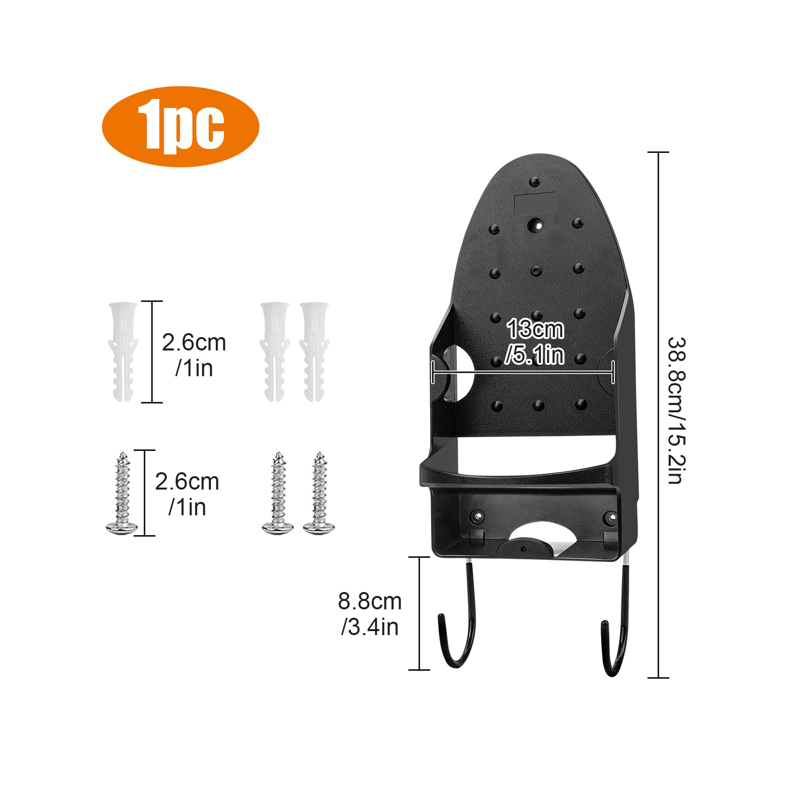 Iron Holder Hanger Wall Mounted Ironing Board Storage Rack for Home Laundry Room gallery