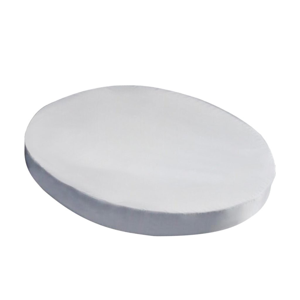 4 Piece Round Bed Sheet Set - Solid Silver 600 TC Cotton Pocket Up to 20" In - gallery
