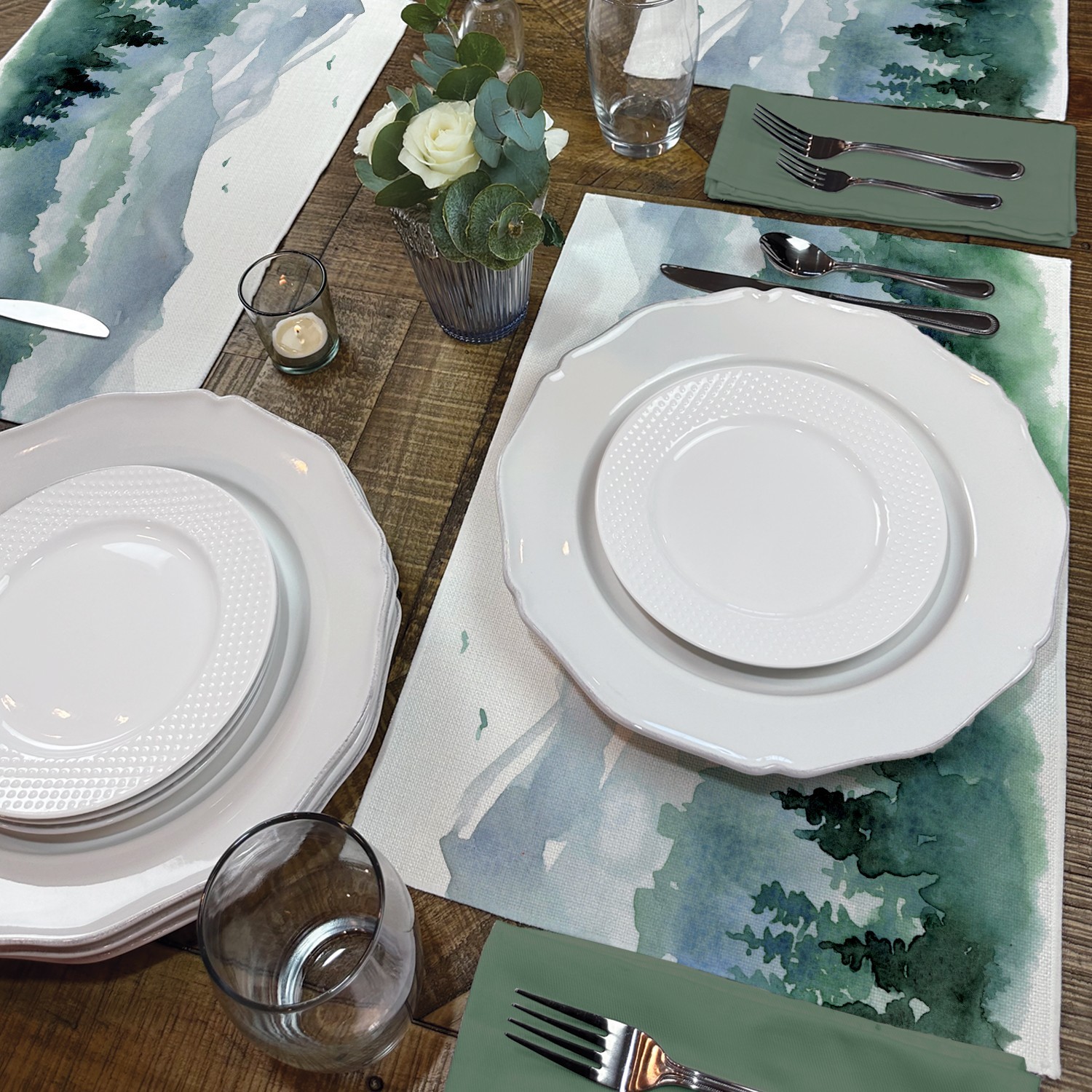 Northwest 4-Pack Poly-Cotton Blend Placemats Manufactured in The USA gallery