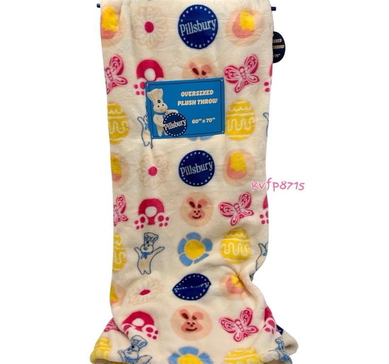 Viral Pillsbury Doughboy Easter Spring Cookies Blanket New Plush Throw 60x70” gallery