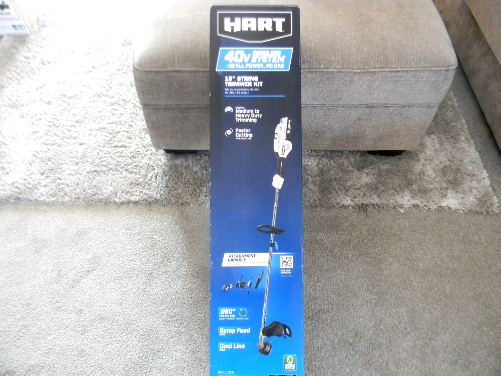 NEW HART 40V 40Volt Cordless Attachment Capable 15" String Trimmer - TOOL ONLY gallery