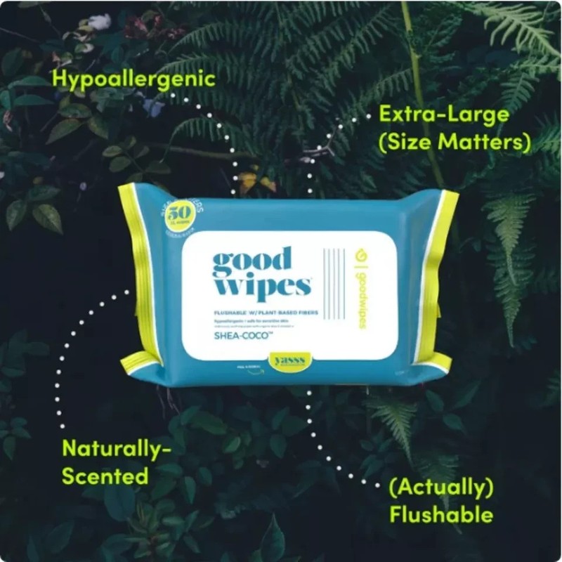 Goodwipes Flushable & Biodegradable Wipes with Botanicals, Shea Coco,3 Packs NEW gallery