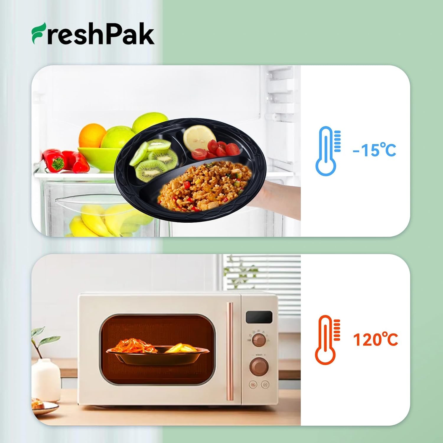 Disposable Plates BPA Free 9" 150 Pack Shrink Wrap Ready to Use Mineral Filled gallery