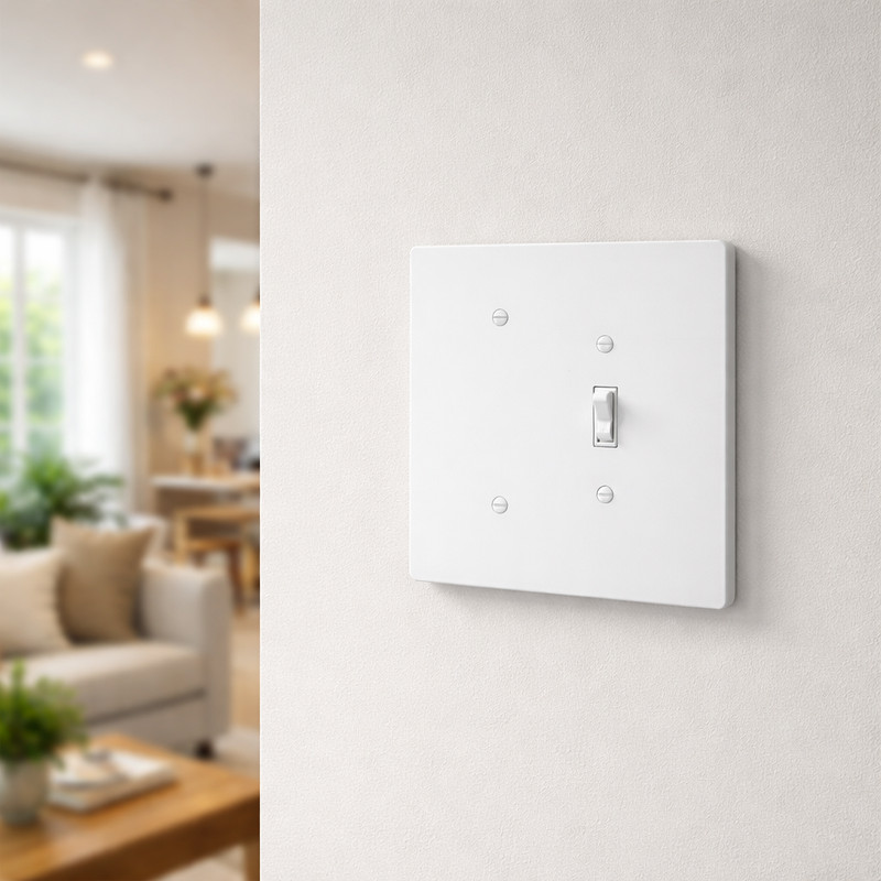 Oversize Combination Wall Plate Blank + Toggle Switch Cover 6x6 Jumbo 2-Gang gallery
