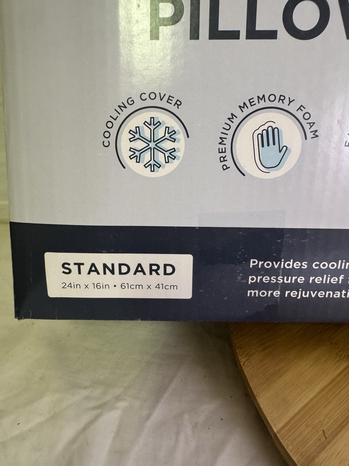 Serenity by Tempur-Pedic Cooling Memory Foam Pillow Standard 24x16 New gallery