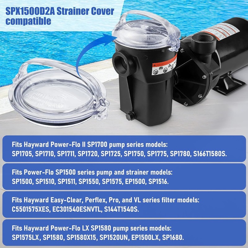 SPX1500D2A Strainer Cover with O-Ring for Hayward Power-Flo Series Pool Pumps gallery