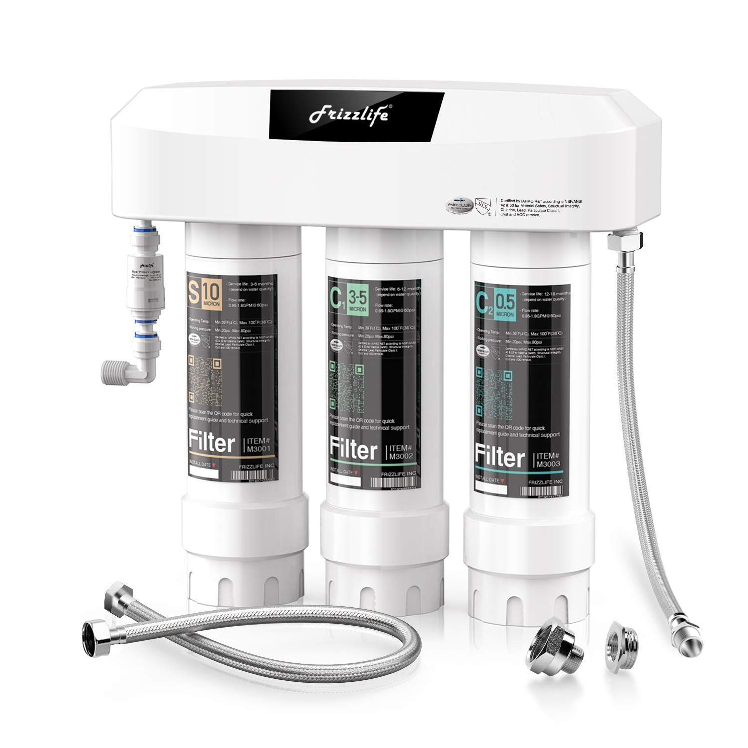 Frizzlife under Sink Water Filter System, NSF/ANSI 53&42&372 Certified, 8 Layer gallery