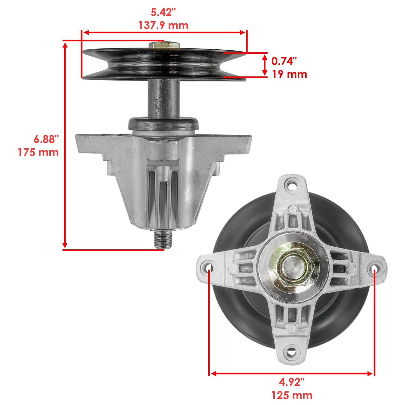 54" Deck Spindles w/ Pulley Blades Rebuild Kit for Troy Bilt TB2454 54" Deck gallery
