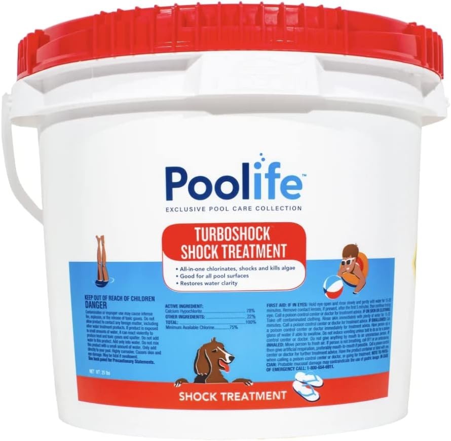 Poolife Turbo Shock 25 lb Pool Chlorine Shock 78% Cal Hypo Algae Bacteria Killer gallery